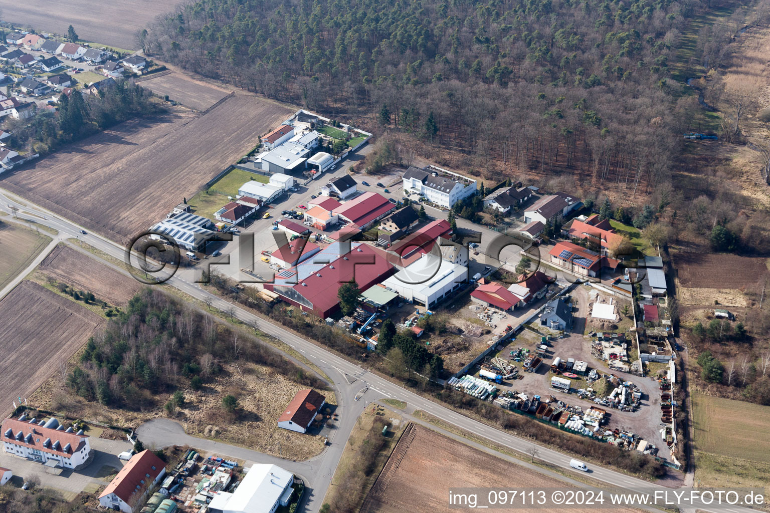 Harthausen in the state Rhineland-Palatinate, Germany from a drone