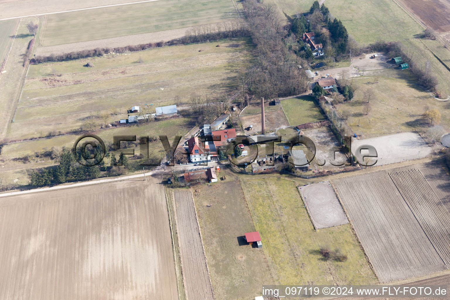 Aerial photograpy of Harthausen in the state Rhineland-Palatinate, Germany