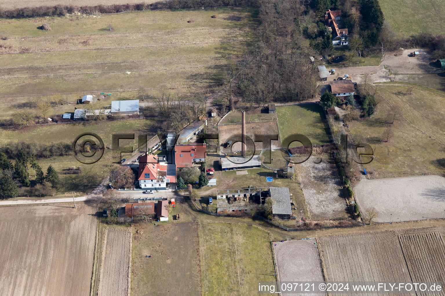 Harthausen in the state Rhineland-Palatinate, Germany from above