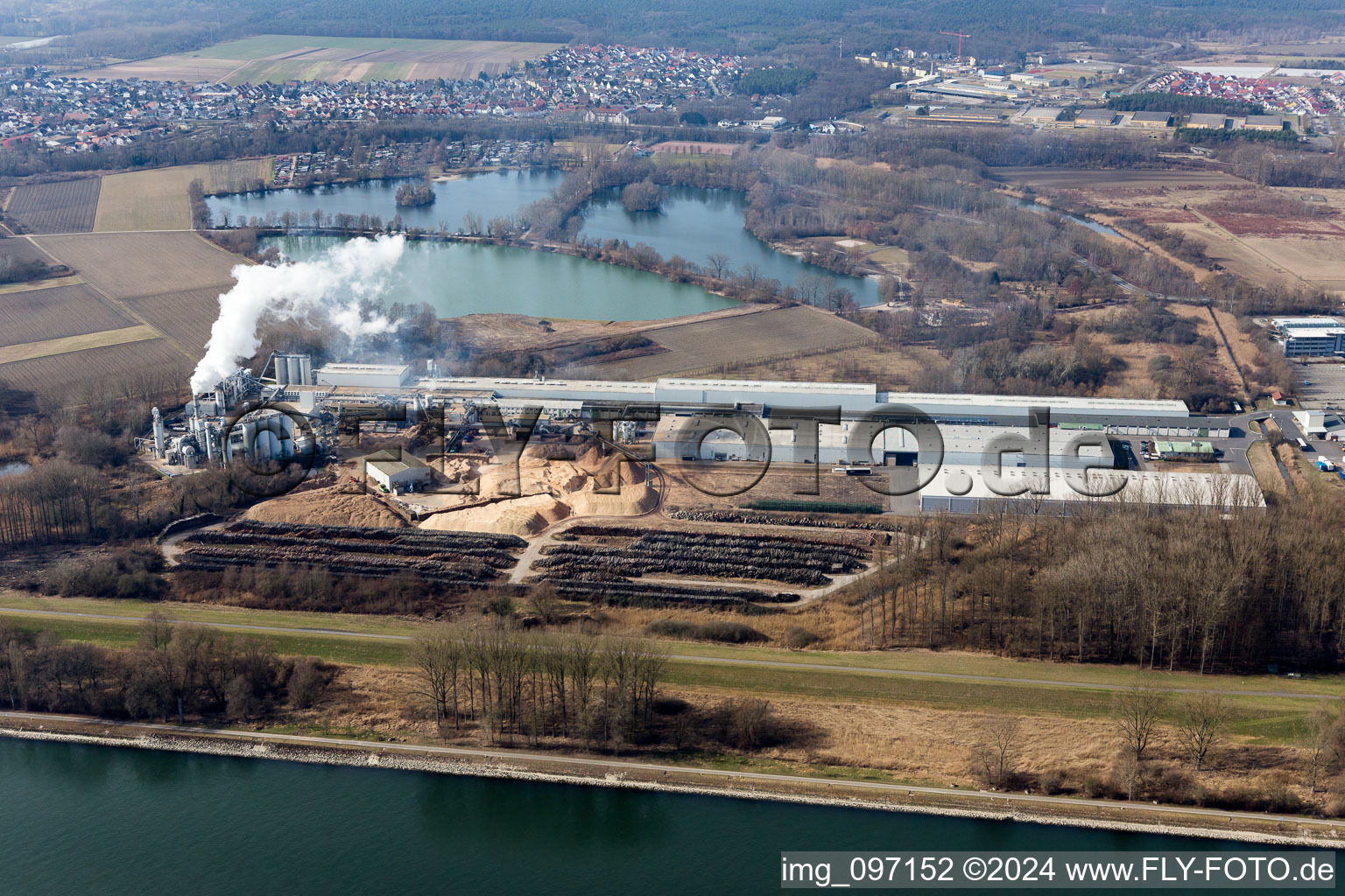 Germersheim in the state Rhineland-Palatinate, Germany viewn from the air