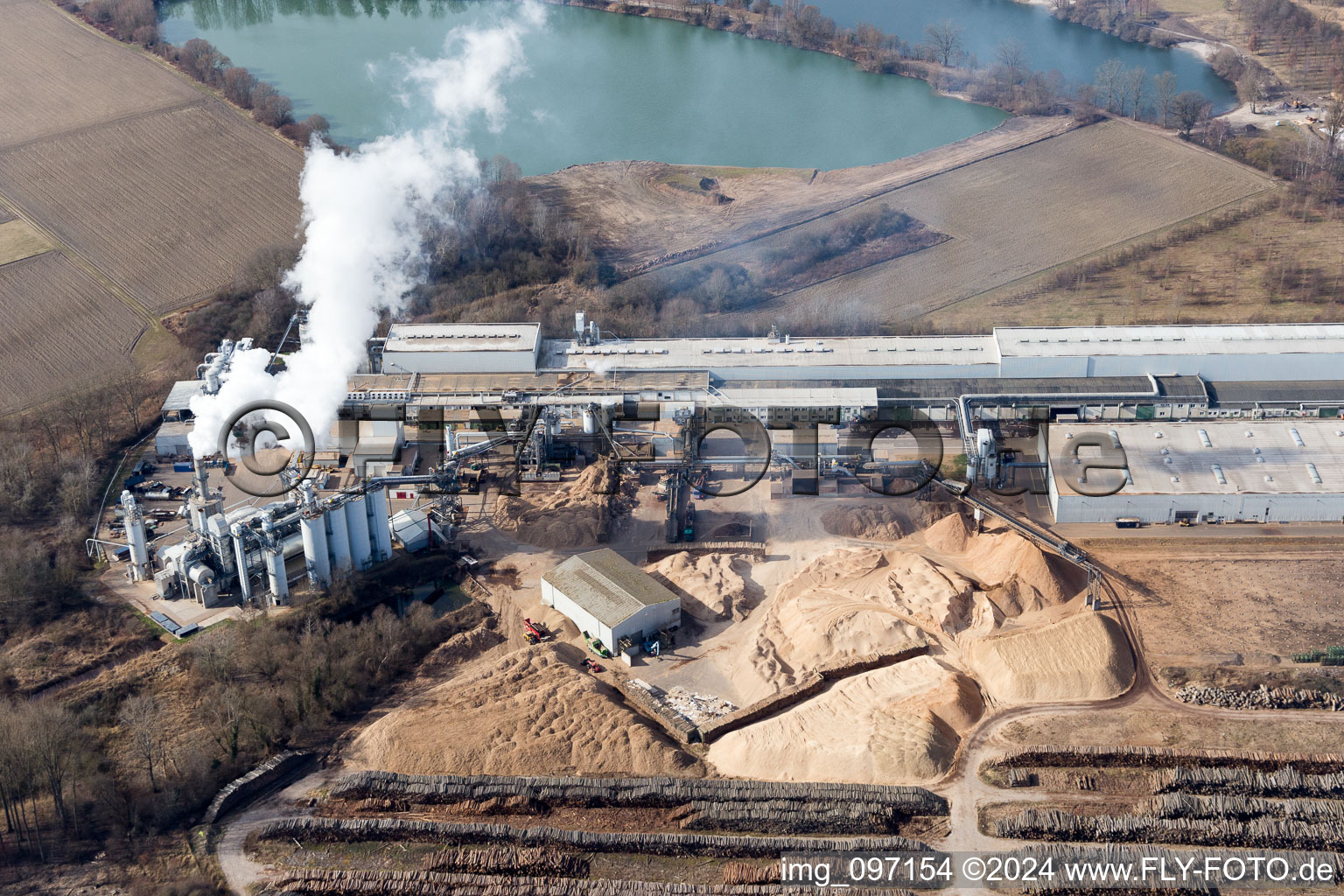 Drone image of Germersheim in the state Rhineland-Palatinate, Germany