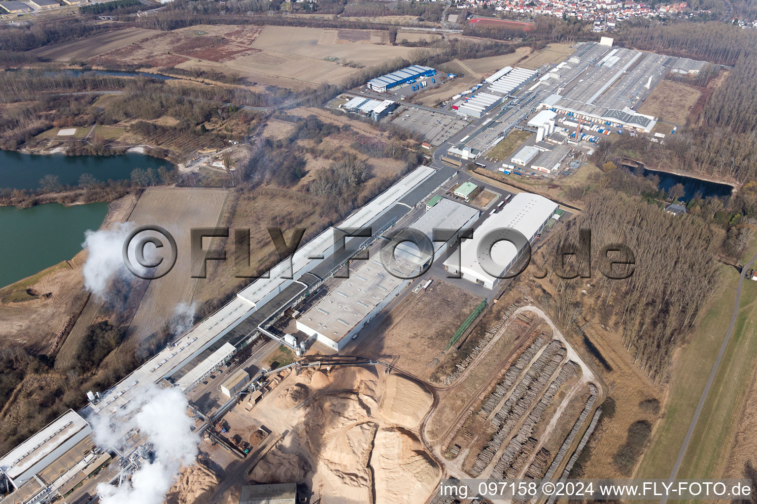 Germersheim in the state Rhineland-Palatinate, Germany seen from a drone