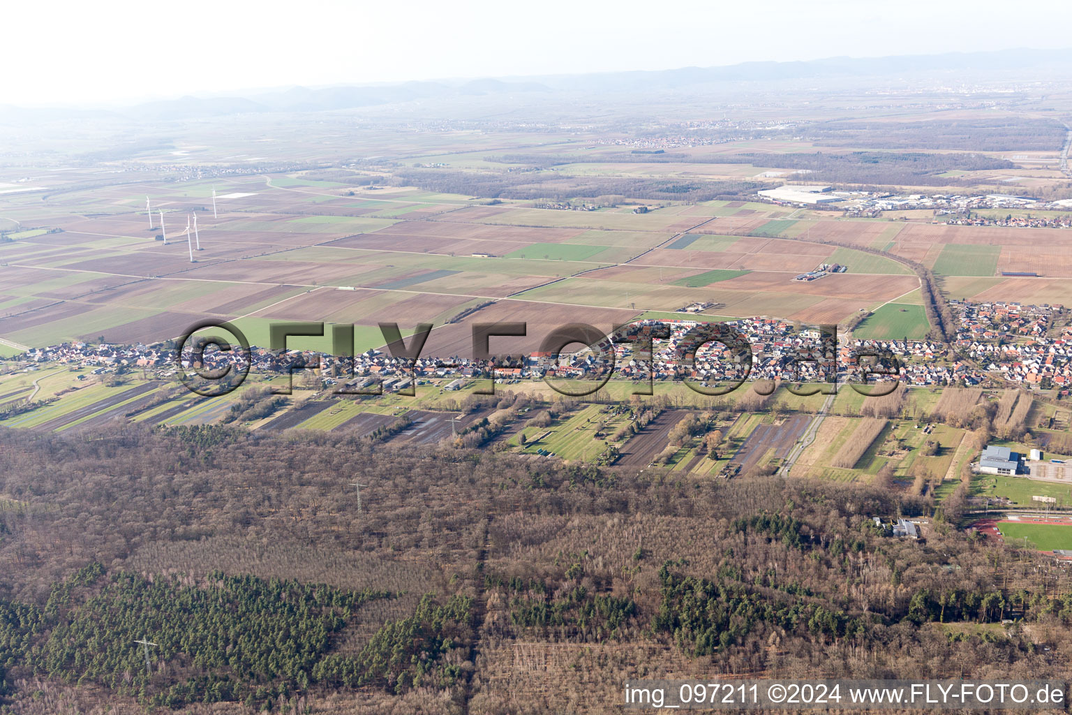 Kandel in the state Rhineland-Palatinate, Germany out of the air