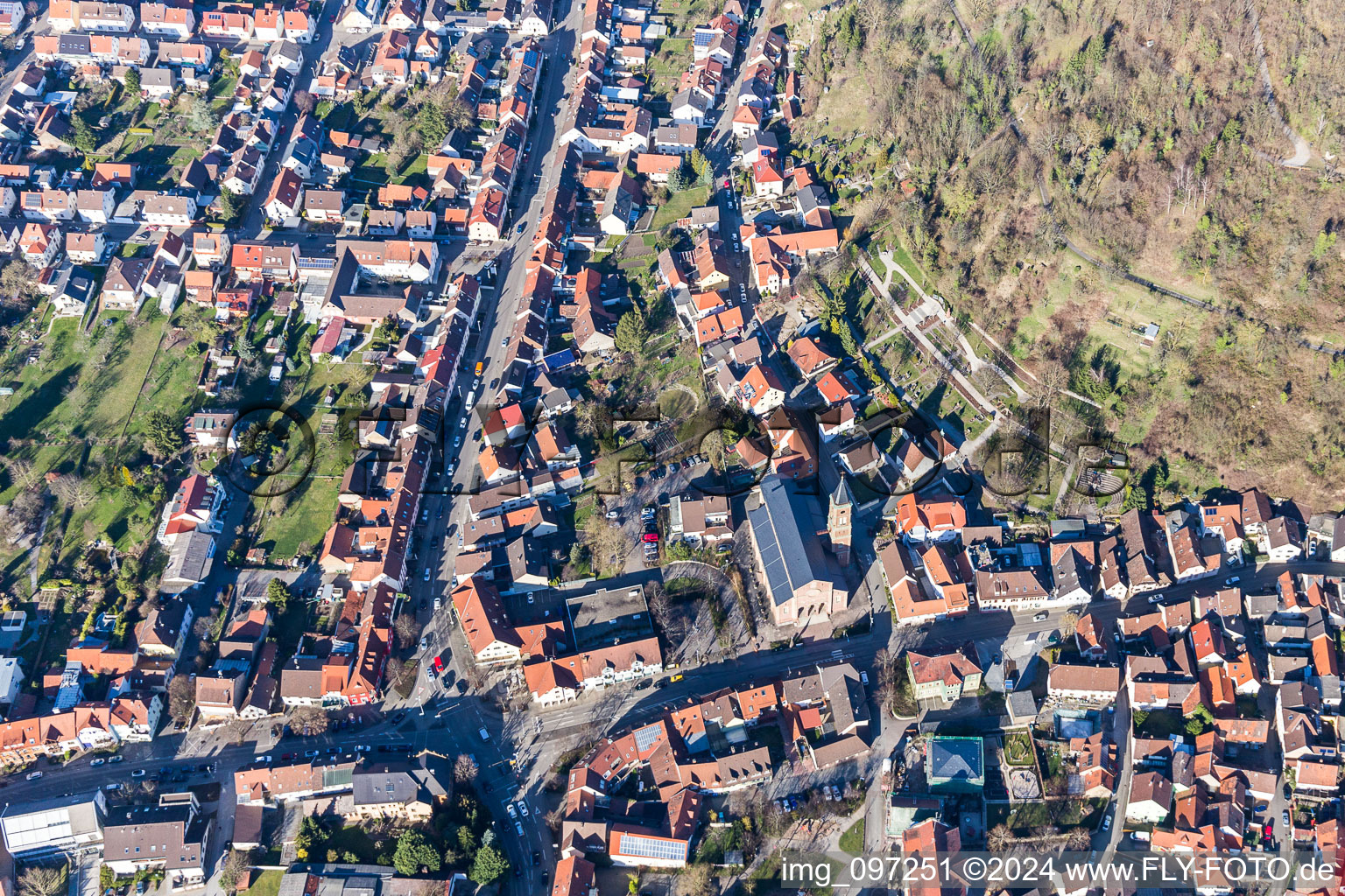 Old Cemetery in the district Untergrombach in Bruchsal in the state Baden-Wuerttemberg, Germany