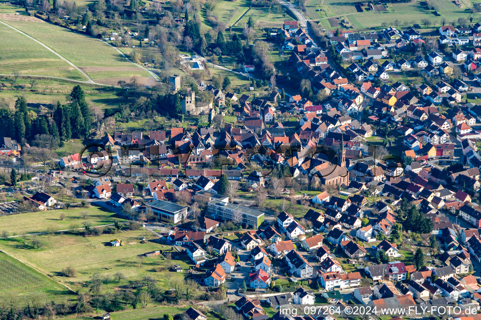 Castle Obergrombach in the district Obergrombach in Bruchsal in the state Baden-Wuerttemberg, Germany