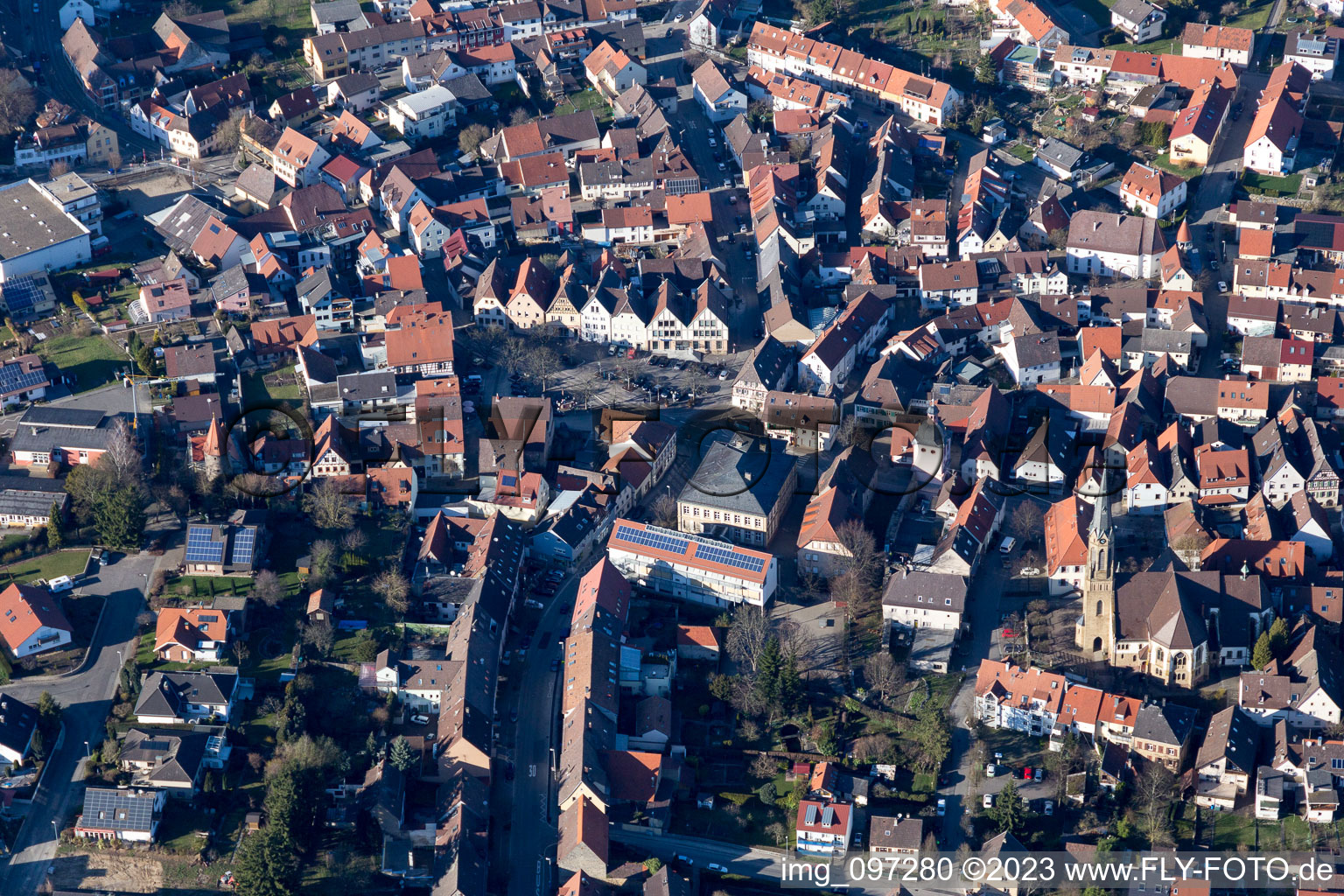 Jewish Quarter in the district Heidelsheim in Bruchsal in the state Baden-Wuerttemberg, Germany