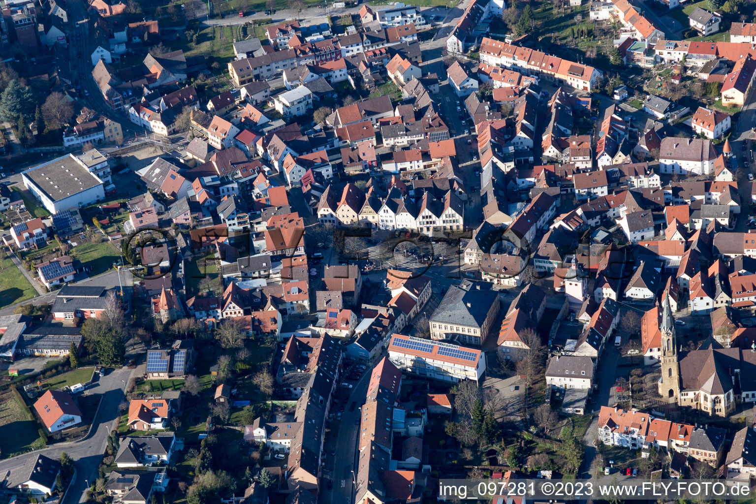 Merianstr in the district Heidelsheim in Bruchsal in the state Baden-Wuerttemberg, Germany