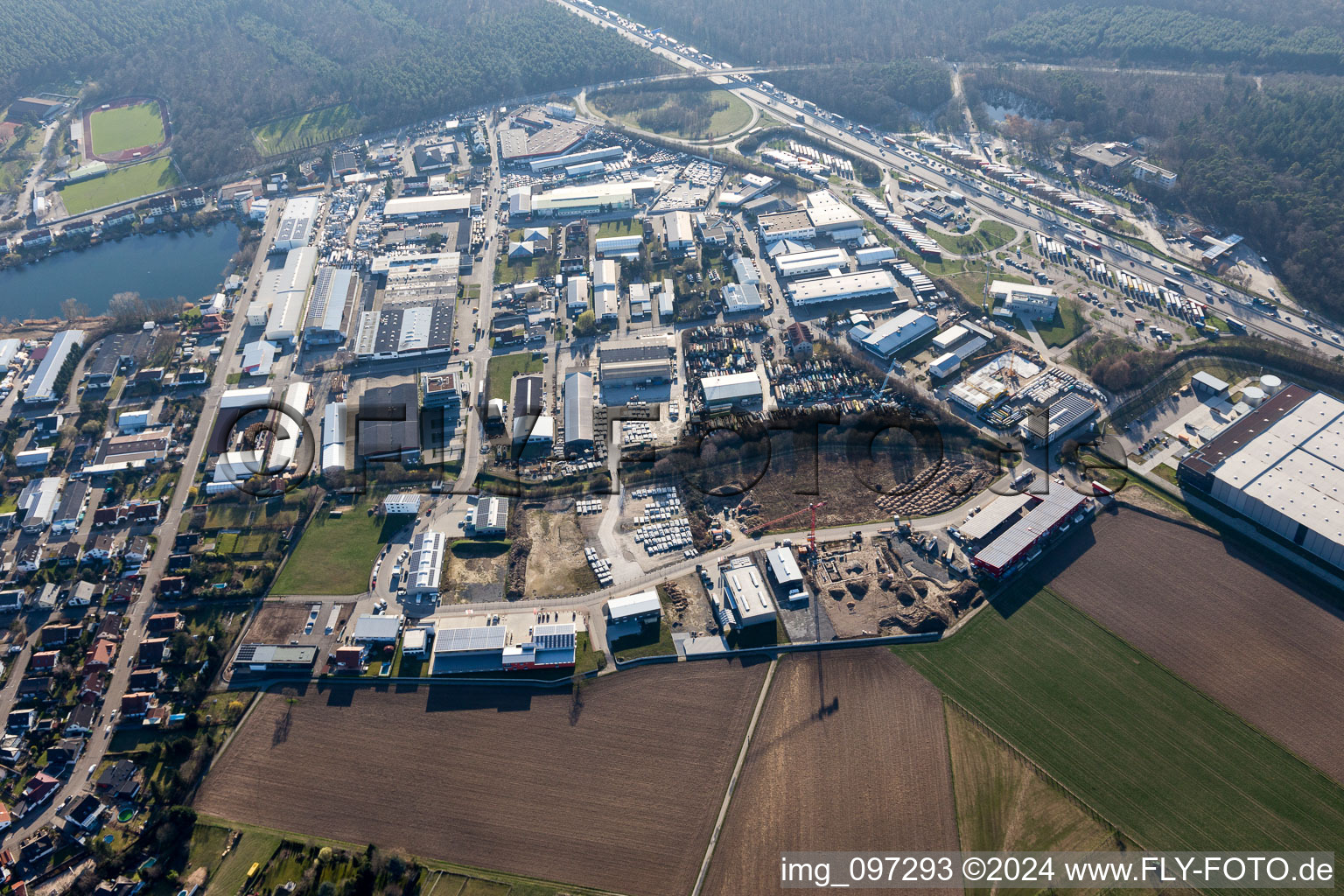 Industrial area in Forst in the state Baden-Wuerttemberg, Germany