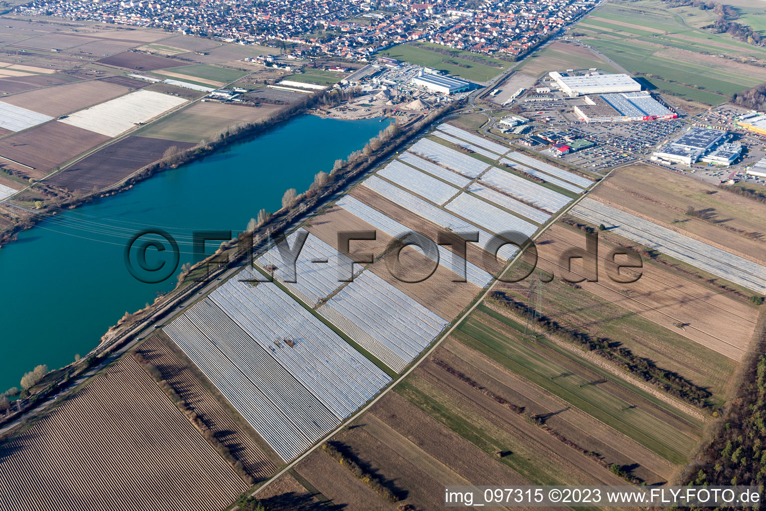 Hambrücken in the state Baden-Wuerttemberg, Germany seen from above