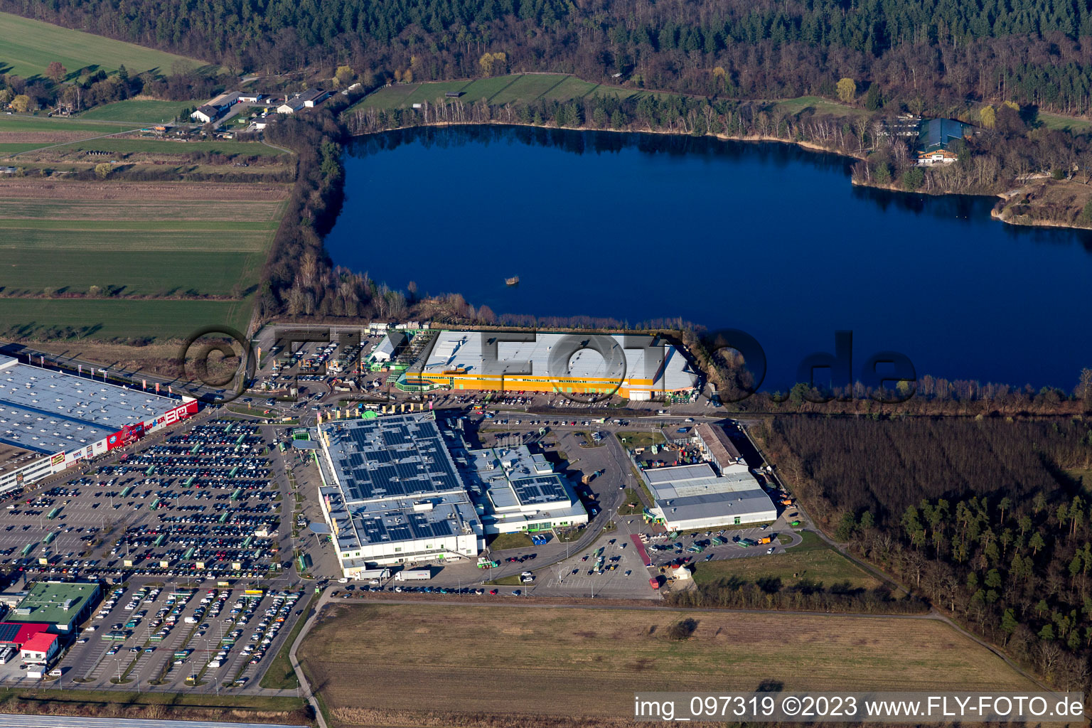 Hambrücken in the state Baden-Wuerttemberg, Germany viewn from the air