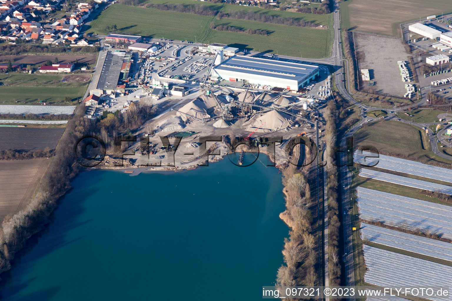 Drone image of Hambrücken in the state Baden-Wuerttemberg, Germany