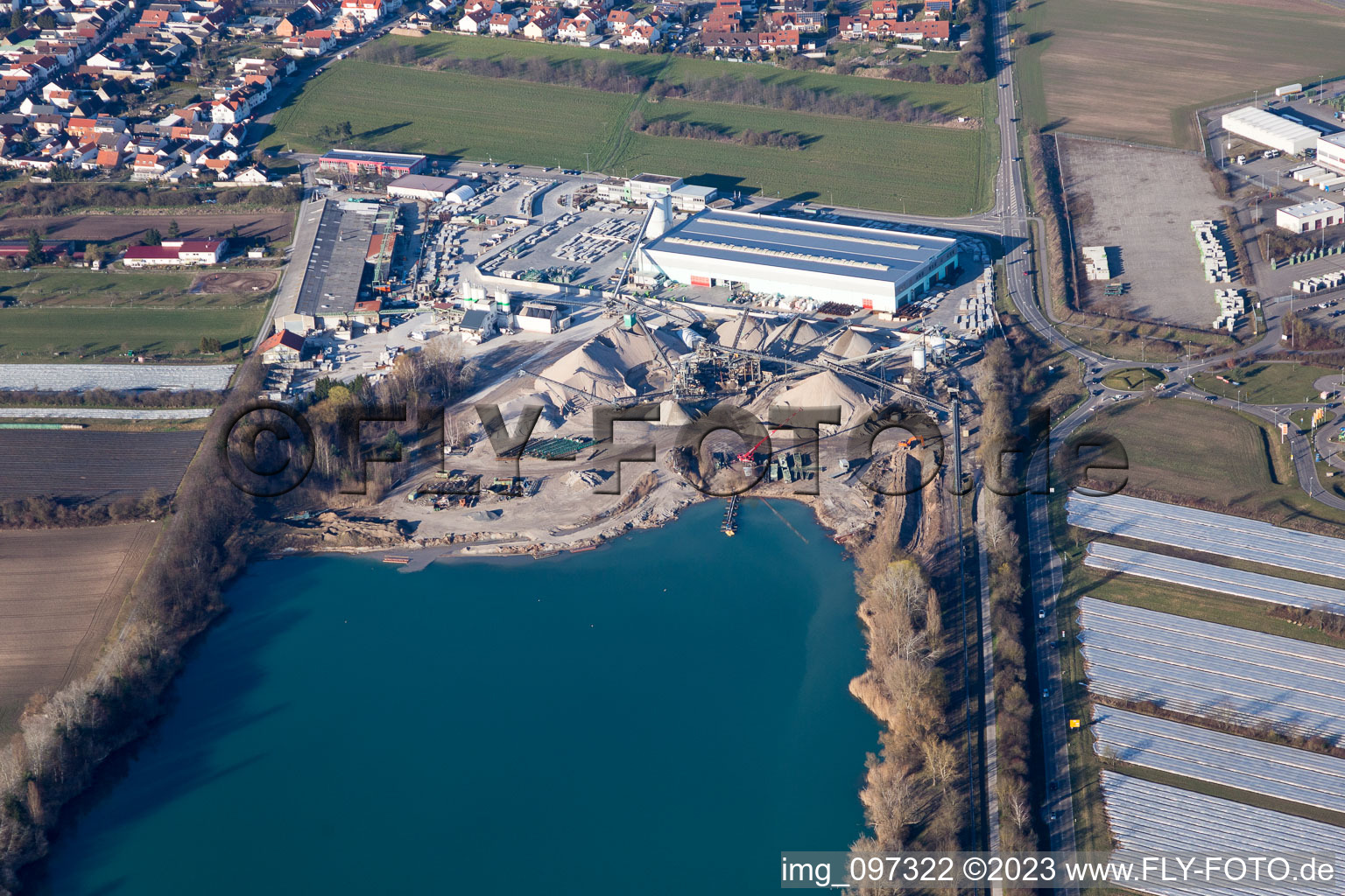 Hambrücken in the state Baden-Wuerttemberg, Germany from the drone perspective