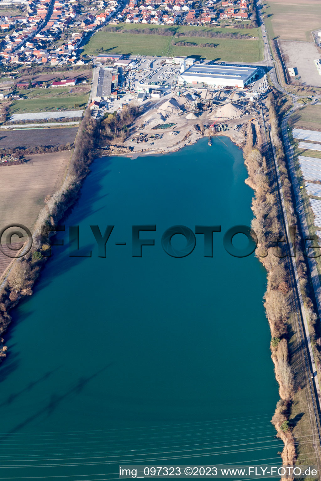 Hambrücken in the state Baden-Wuerttemberg, Germany from a drone