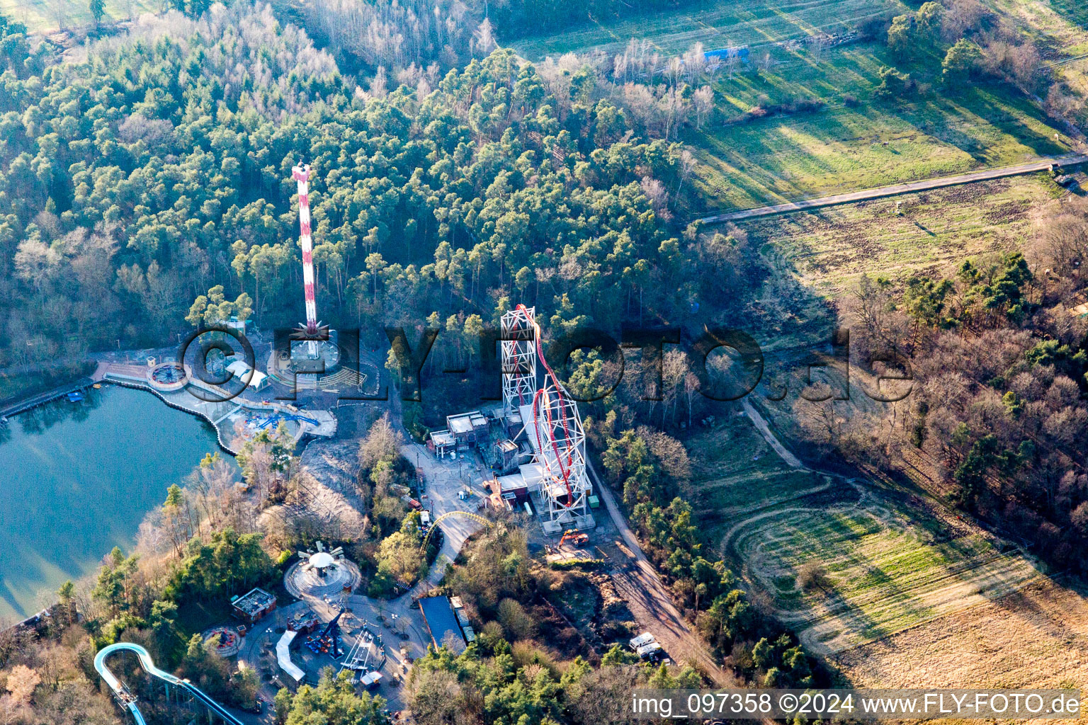 Aerial photograpy of Hanhofen in the state Rhineland-Palatinate, Germany