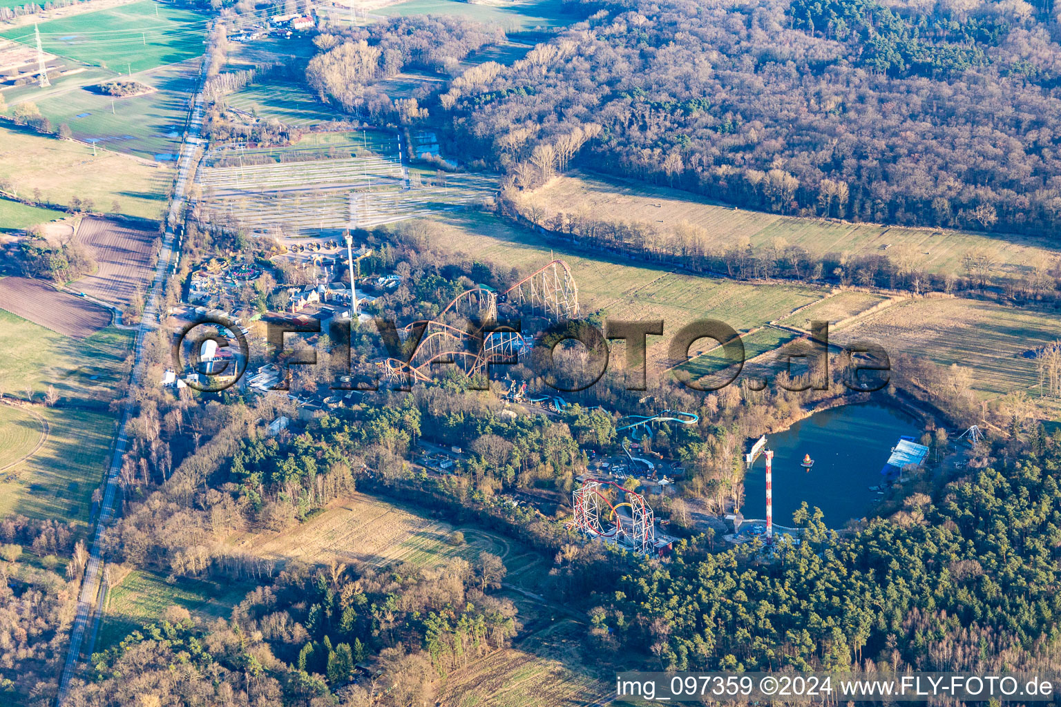 Geinsheim in the state Rhineland-Palatinate, Germany from a drone