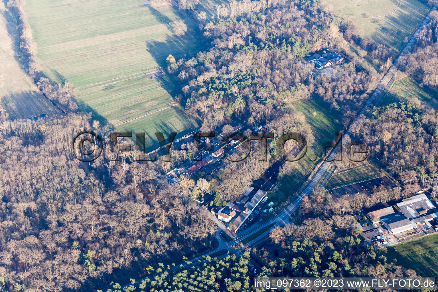 Aerial photograpy of Geinsheim in the state Rhineland-Palatinate, Germany