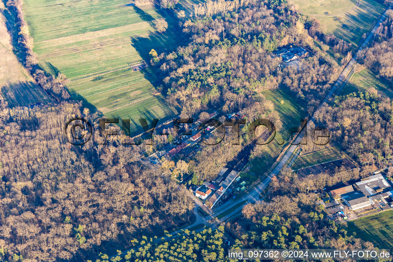 Aerial photograpy of Geinsheim in the state Rhineland-Palatinate, Germany