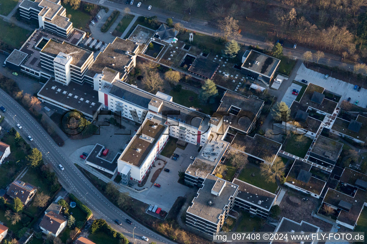 Bird's eye view of Landau in der Pfalz in the state Rhineland-Palatinate, Germany