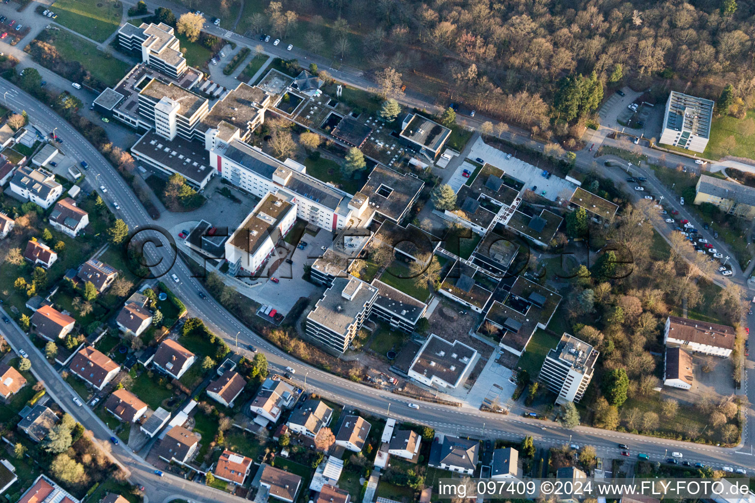 Landau in der Pfalz in the state Rhineland-Palatinate, Germany viewn from the air