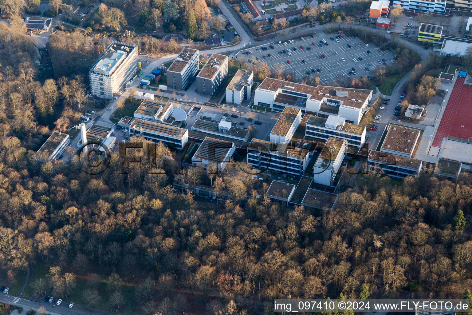 Drone recording of Landau in der Pfalz in the state Rhineland-Palatinate, Germany