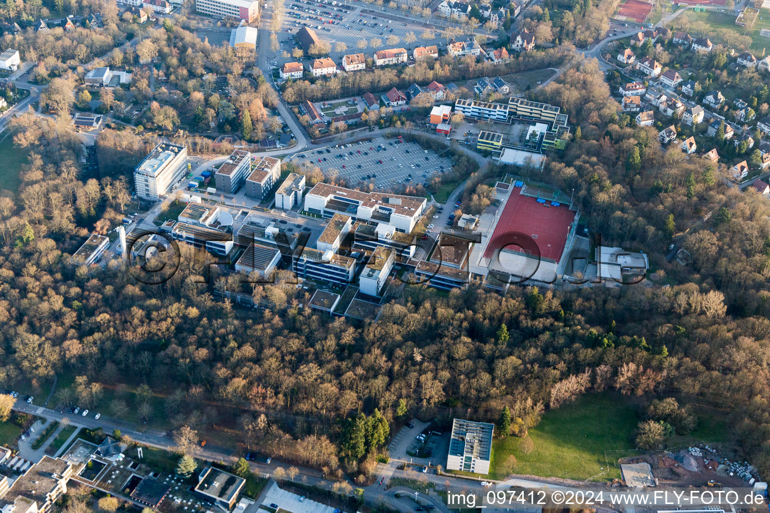 Landau in der Pfalz in the state Rhineland-Palatinate, Germany from the drone perspective