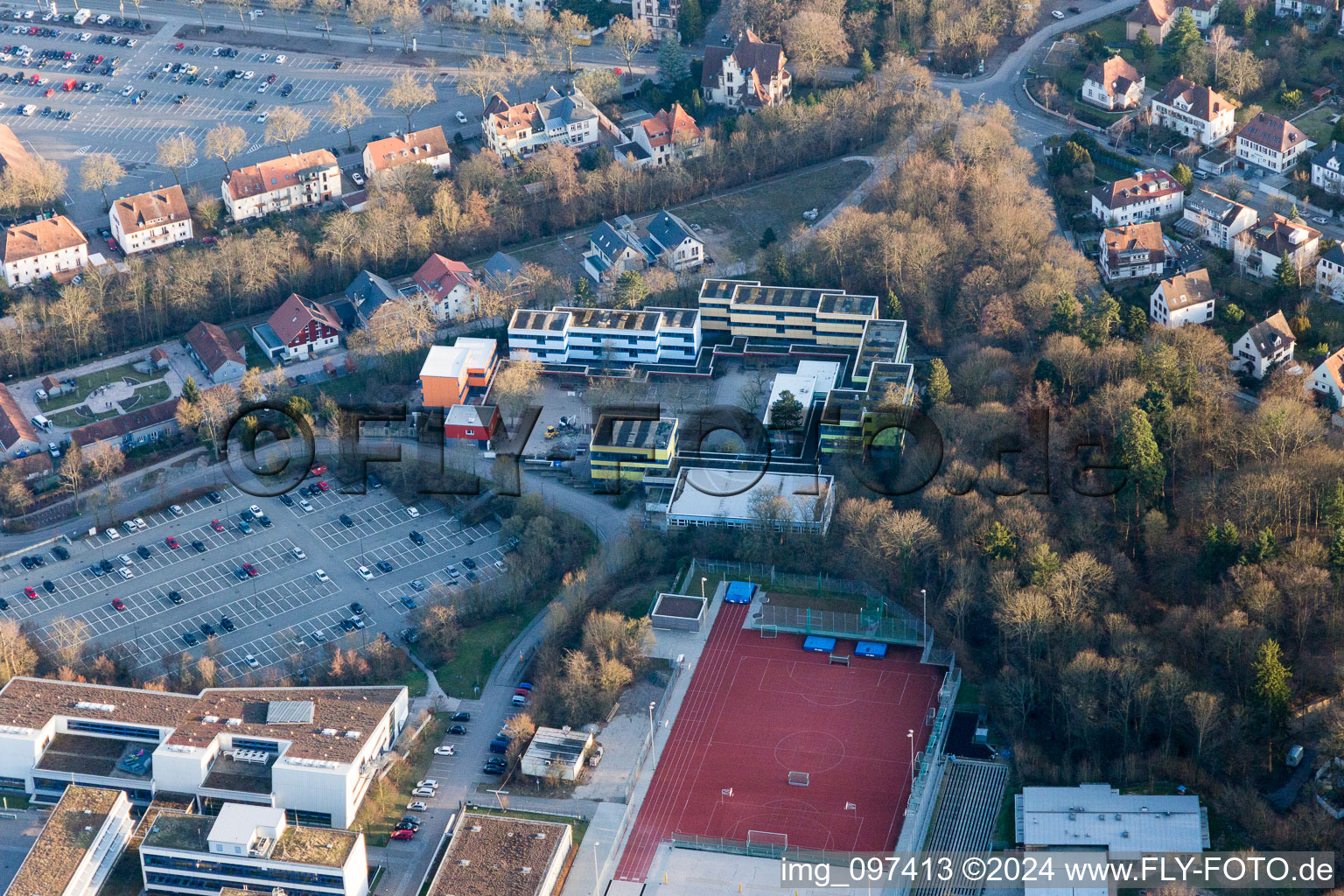 Landau in der Pfalz in the state Rhineland-Palatinate, Germany from a drone