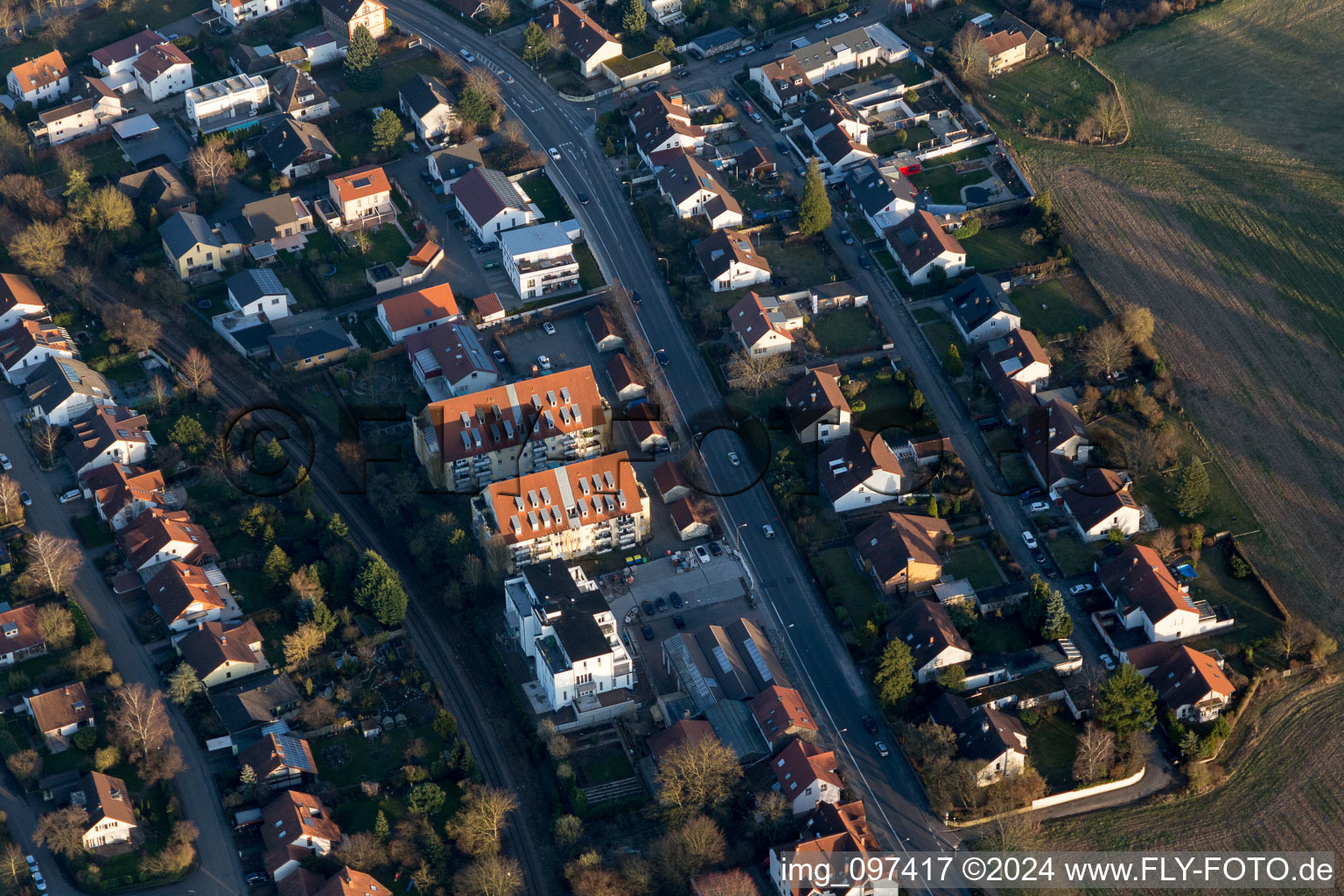 Aerial photograpy of Landau in der Pfalz in the state Rhineland-Palatinate, Germany