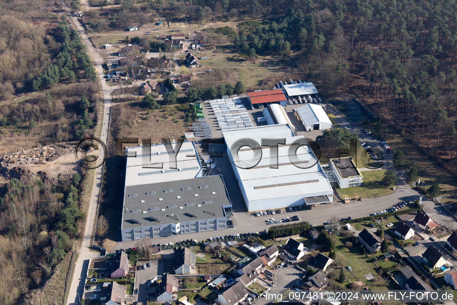 Mertzwiller in the state Bas-Rhin, France from above