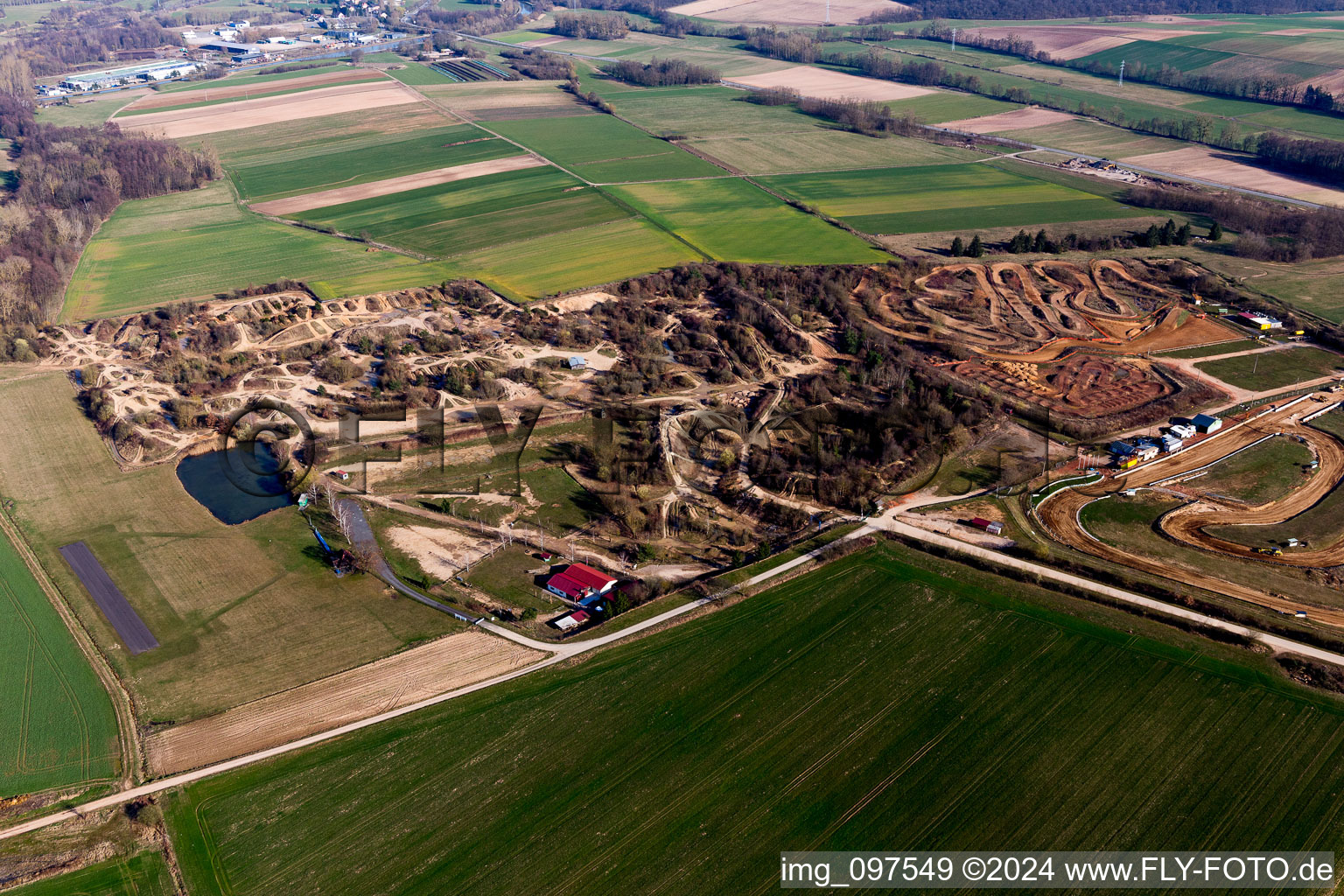 Aerial view of Steinbourg in the state Bas-Rhin, France