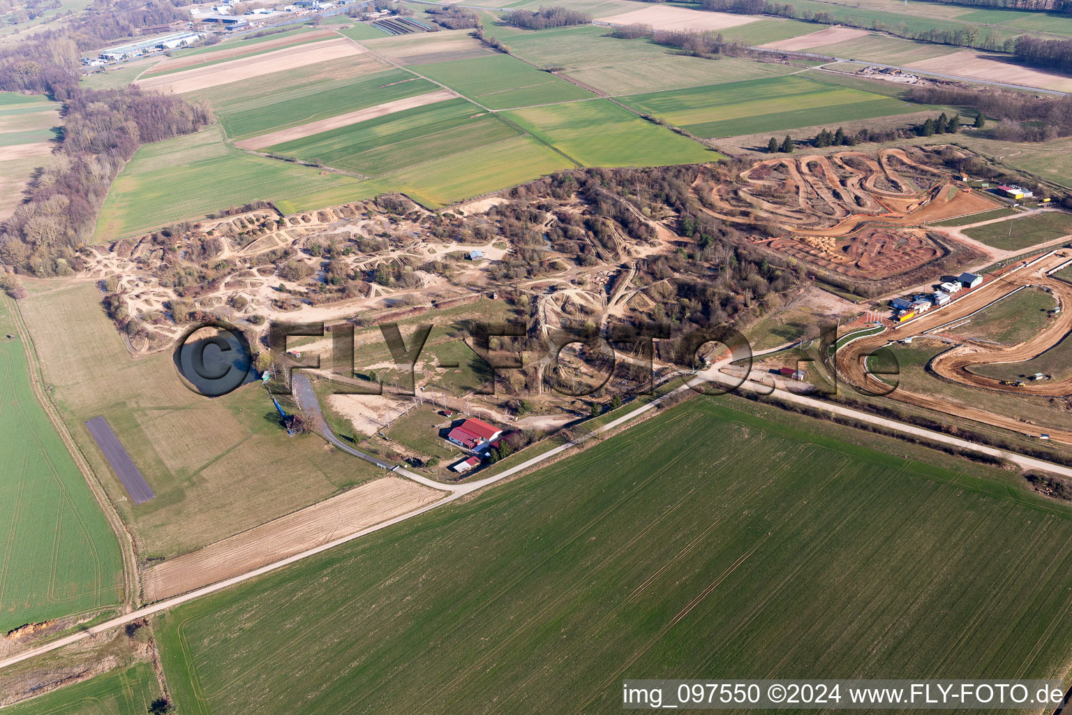 Aerial photograpy of Steinbourg in the state Bas-Rhin, France