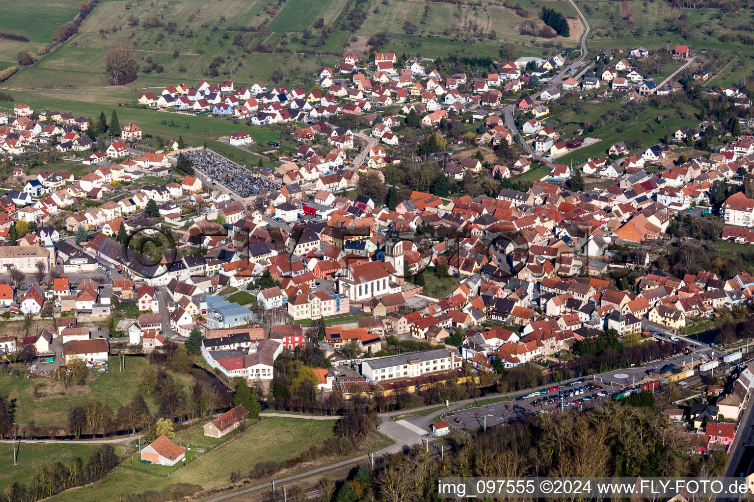 Village view in Dettwiller in the state Bas-Rhin, France