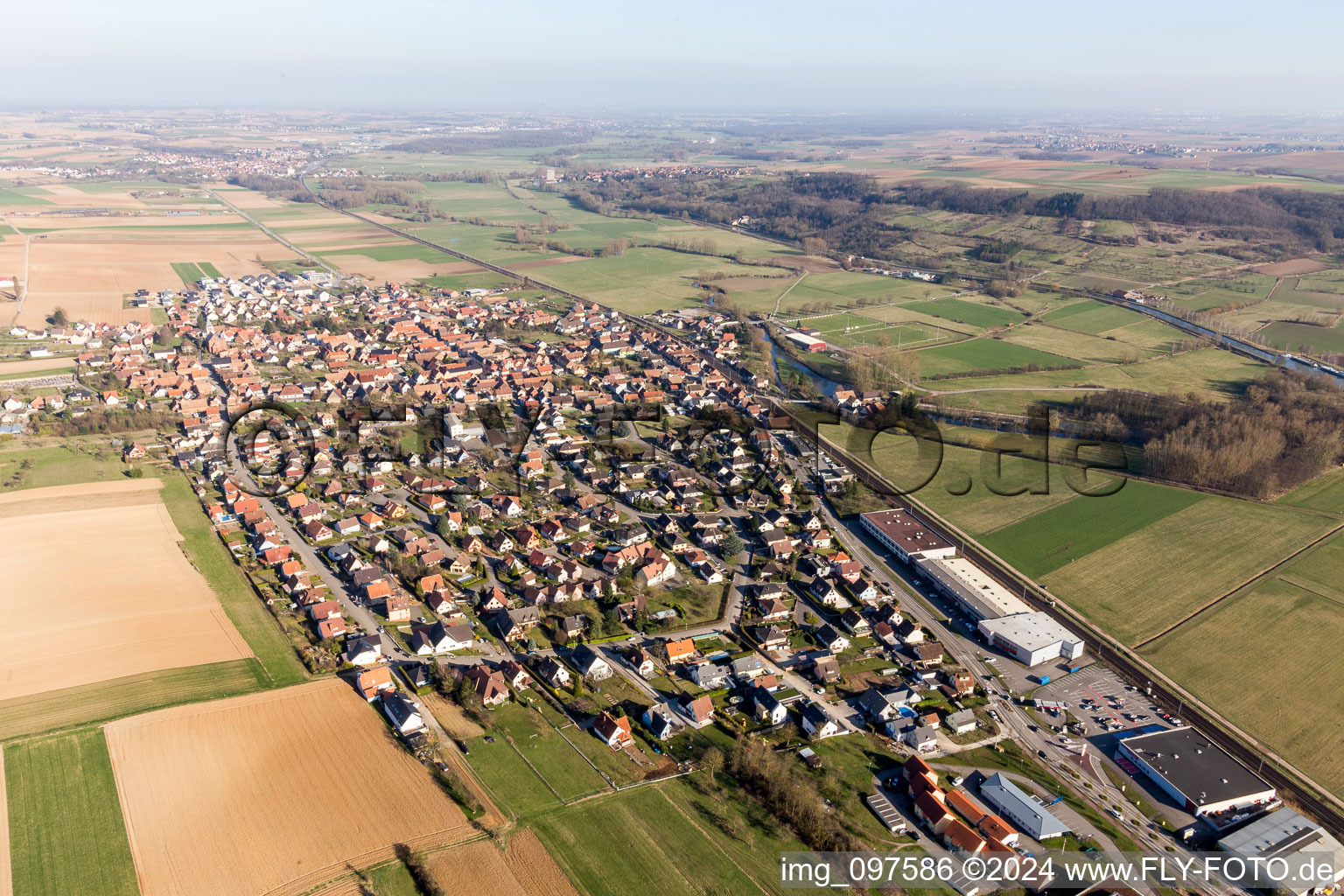 Hochfelden in the state Bas-Rhin, France out of the air