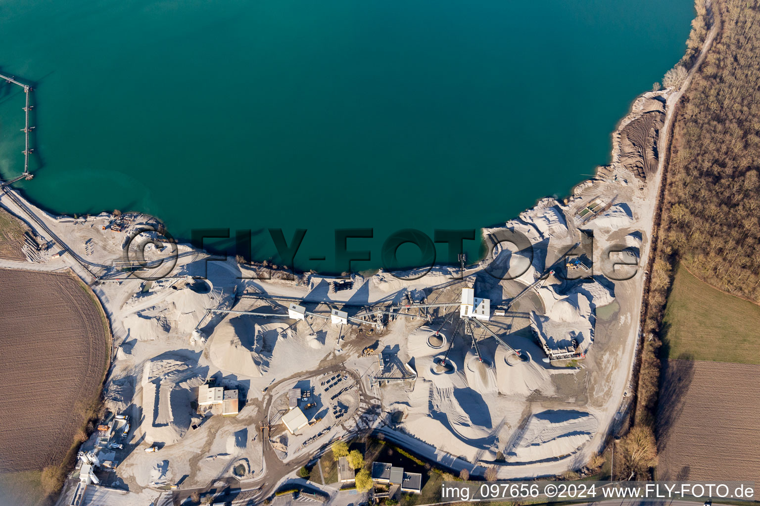 Gambsheim in the state Bas-Rhin, France out of the air