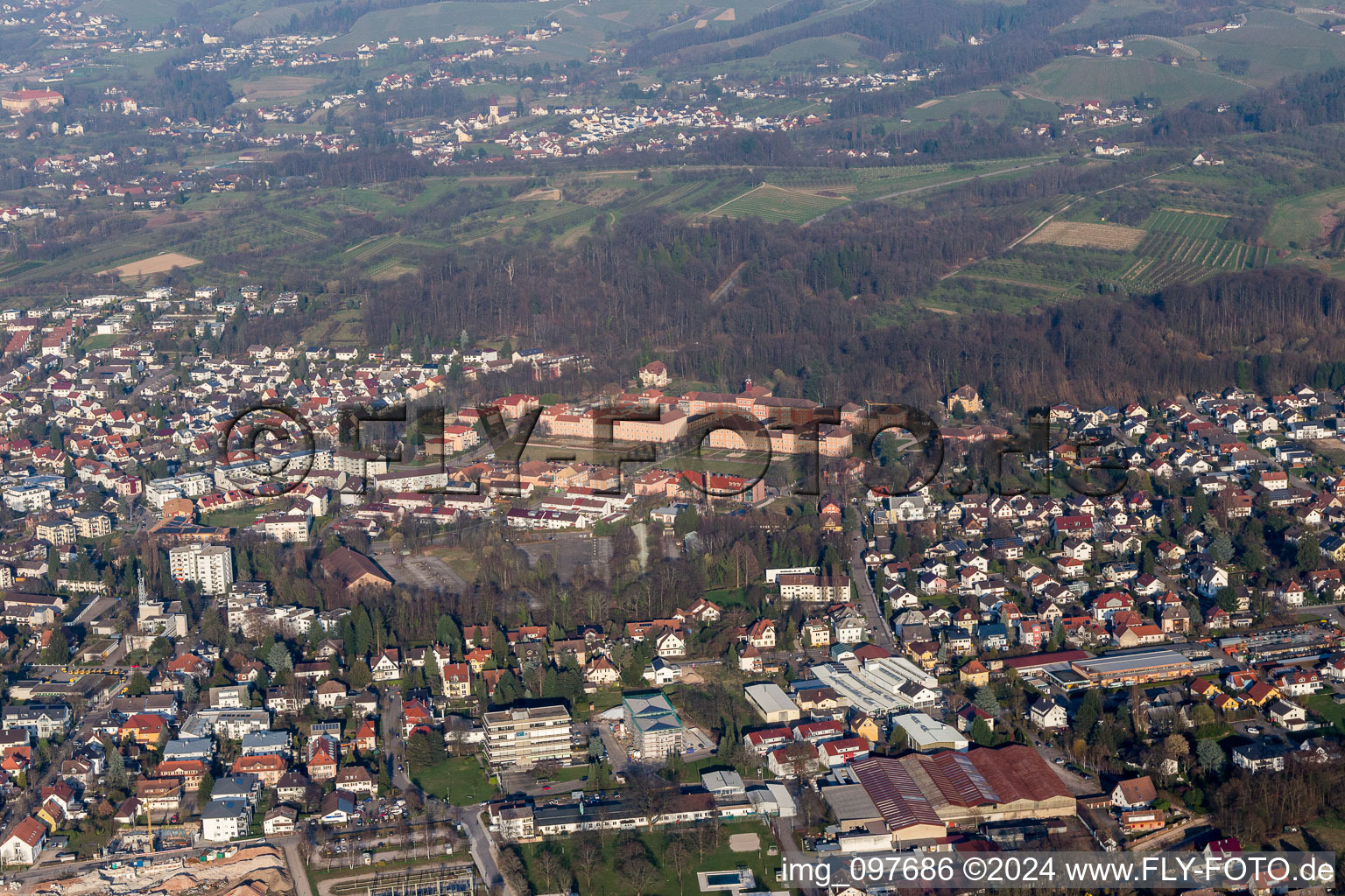 Illenauer Allee in Achern in the state Baden-Wuerttemberg, Germany