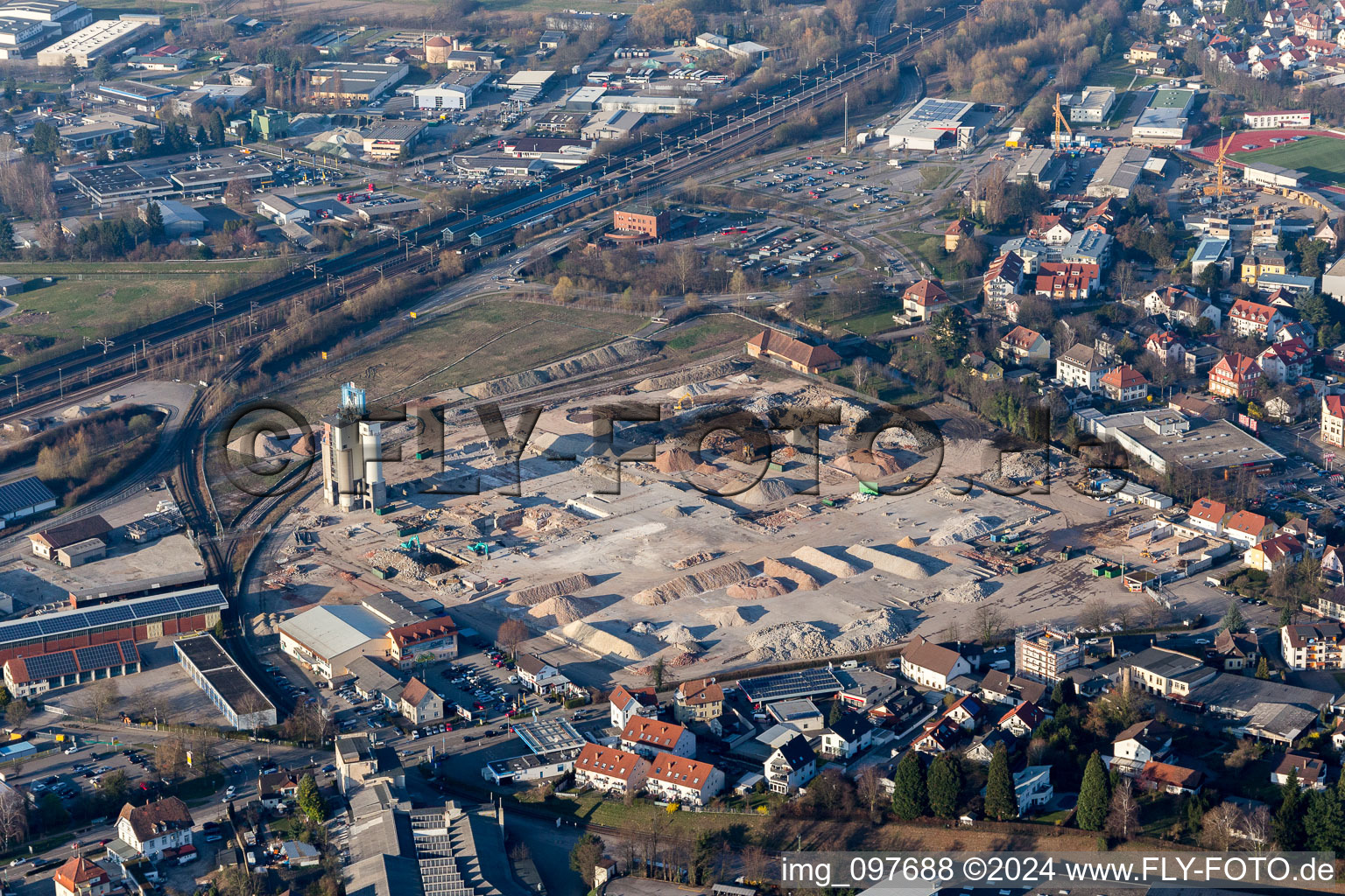 New development area Glashüttenstr in Achern in the state Baden-Wuerttemberg, Germany