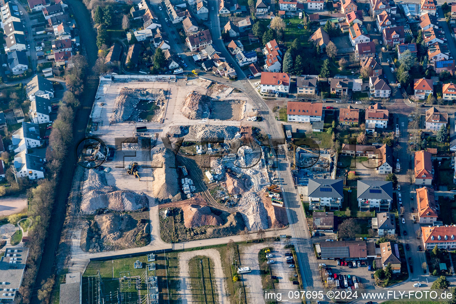 New development area Spitalstr in Achern in the state Baden-Wuerttemberg, Germany