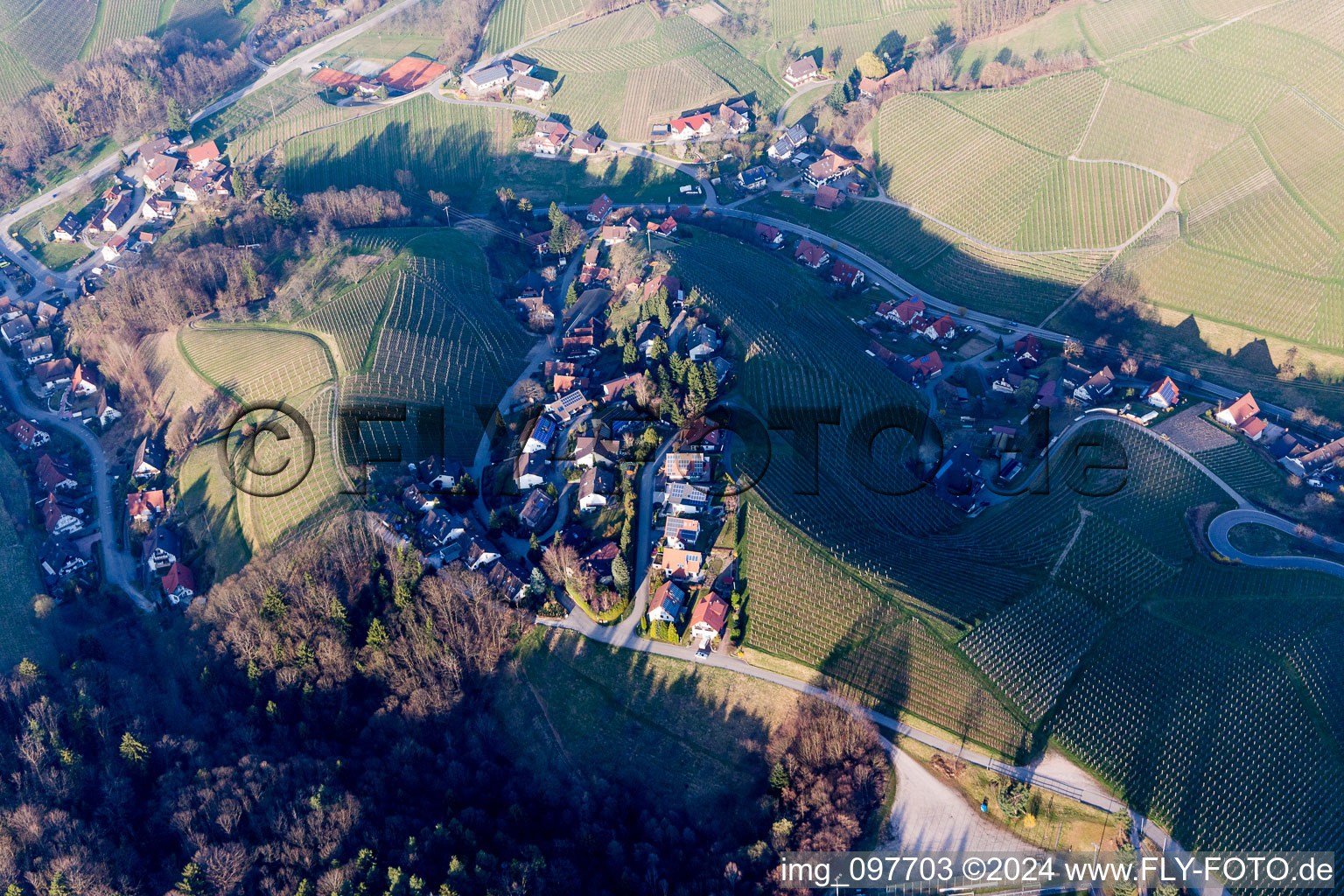 Aerial view of Illenau in the state Baden-Wuerttemberg, Germany