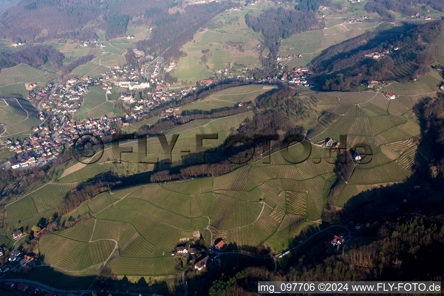 Illenau in the state Baden-Wuerttemberg, Germany from above