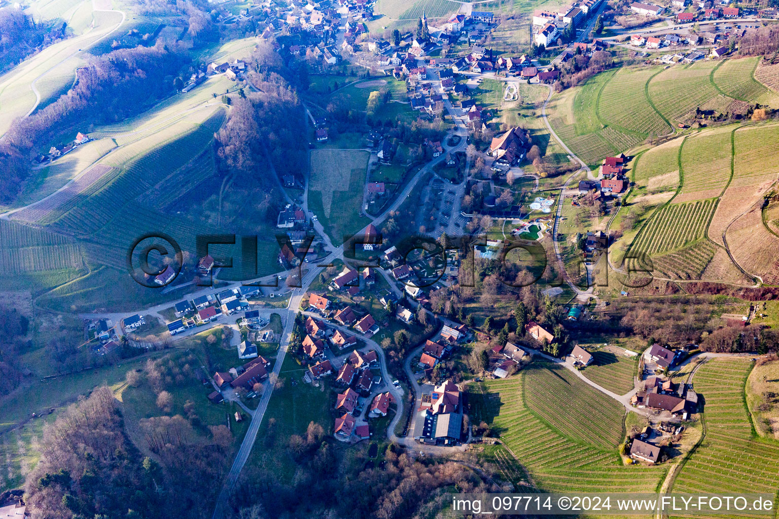 Aerial view of Sasbachwalden in the state Baden-Wuerttemberg, Germany