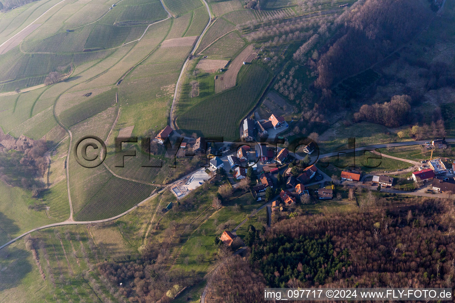 Sasbachwalden in the state Baden-Wuerttemberg, Germany from above