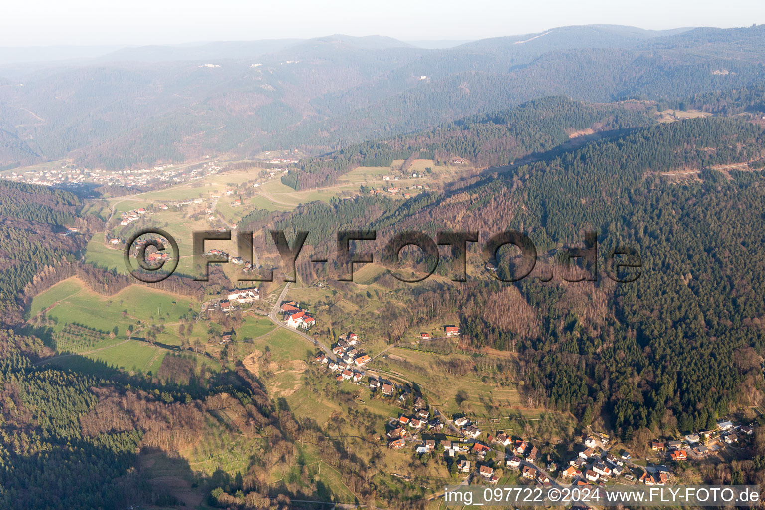 Aerial view of District Neusatz in Bühl in the state Baden-Wuerttemberg, Germany