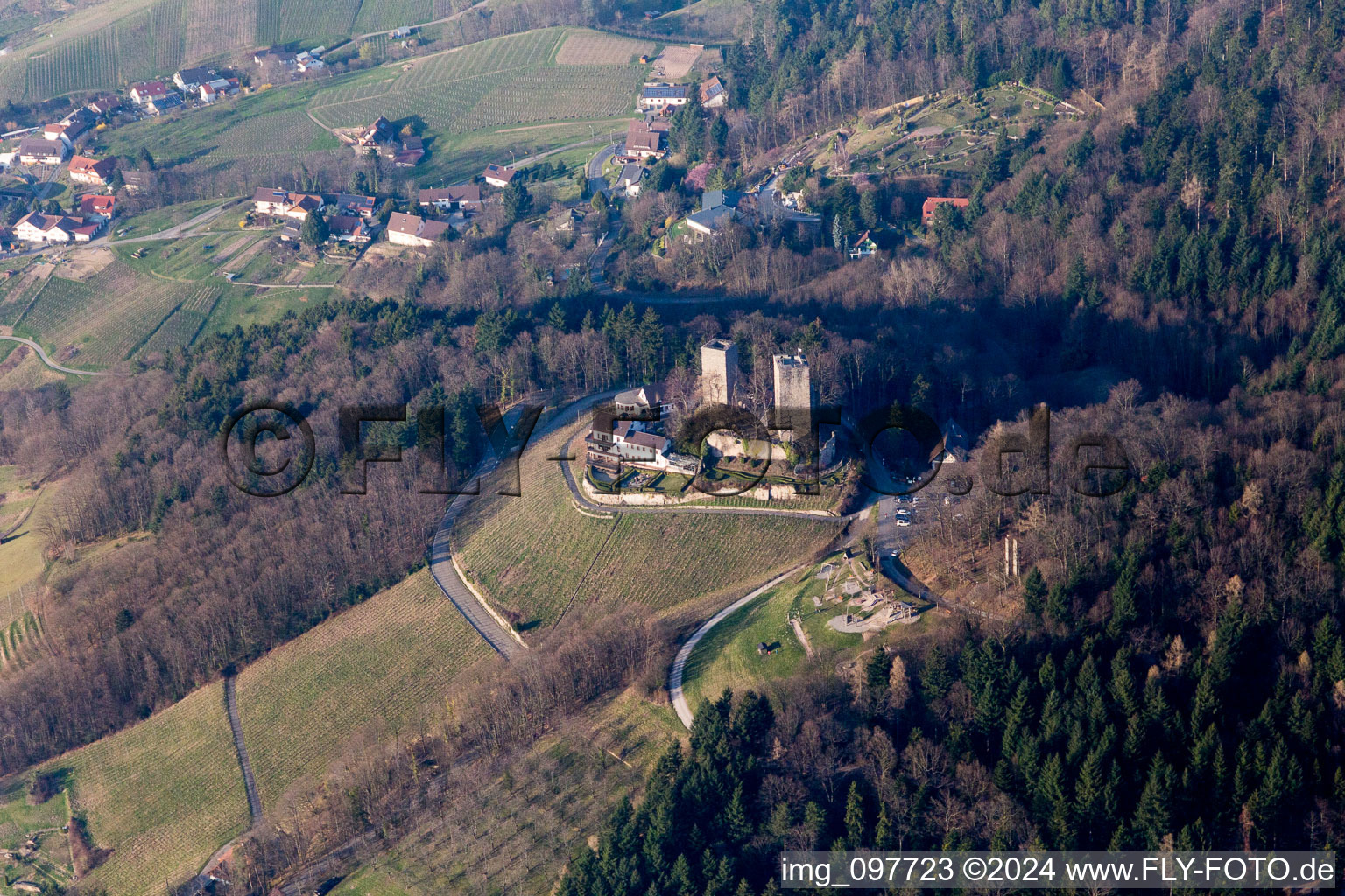 Castle ruins of Alt-Windeck in the district Riegel in Bühl in the state Baden-Wuerttemberg, Germany