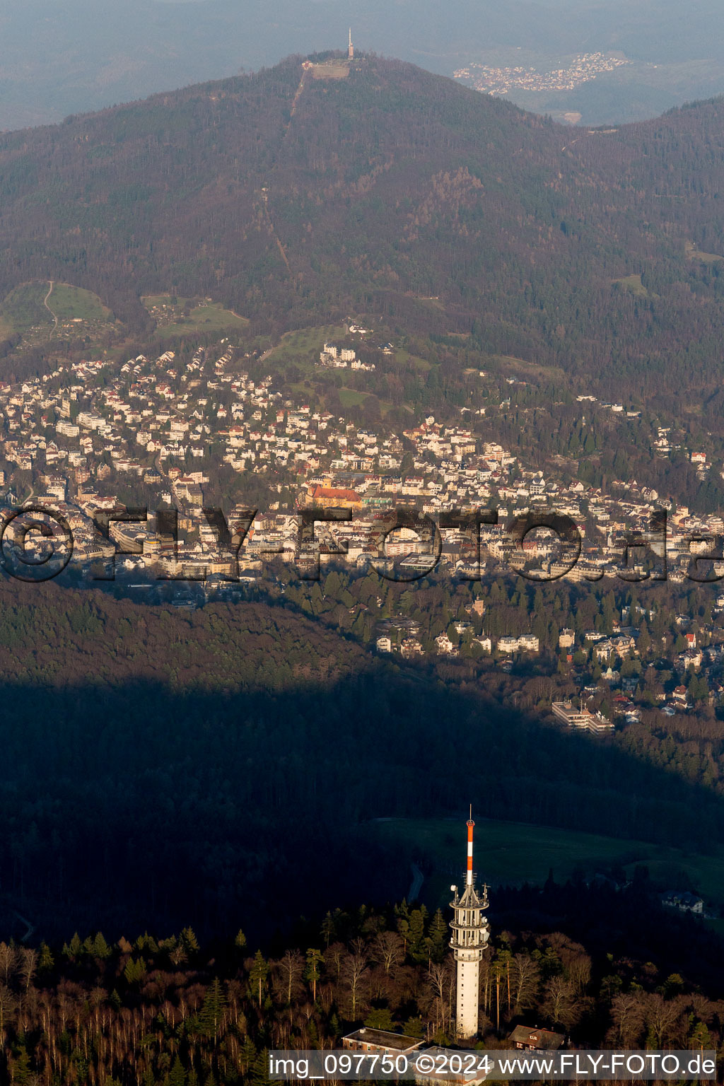 Fremersberg Tower, transmission tower in Baden-Baden in the state Baden-Wuerttemberg, Germany