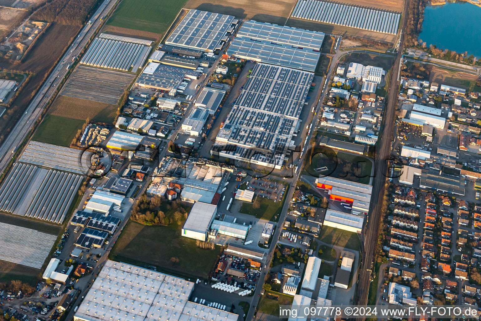 Industrial area Draisstr in Muggensturm in the state Baden-Wuerttemberg, Germany