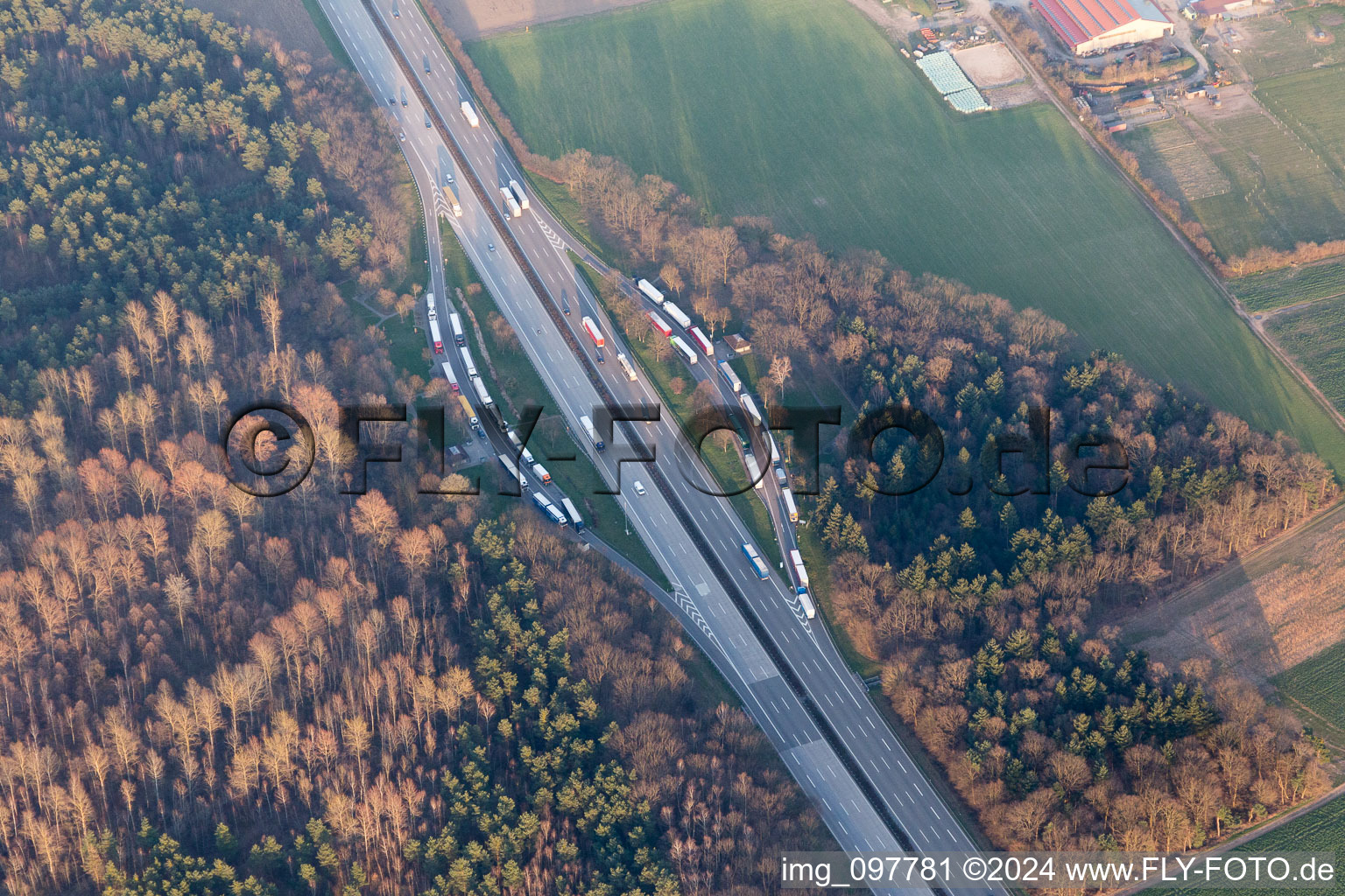 Muggensturm in the state Baden-Wuerttemberg, Germany out of the air