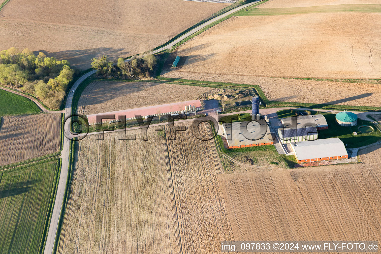 Aerial view of Trimbach in the state Bas-Rhin, France