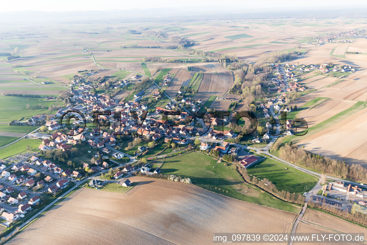 Aerial photograpy of Trimbach in the state Bas-Rhin, France