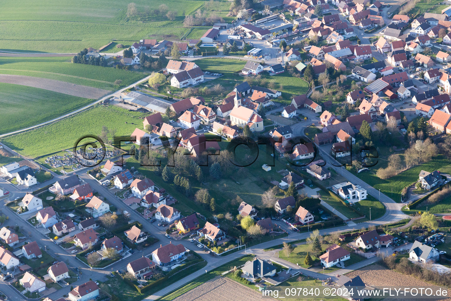 Oblique view of Trimbach in the state Bas-Rhin, France