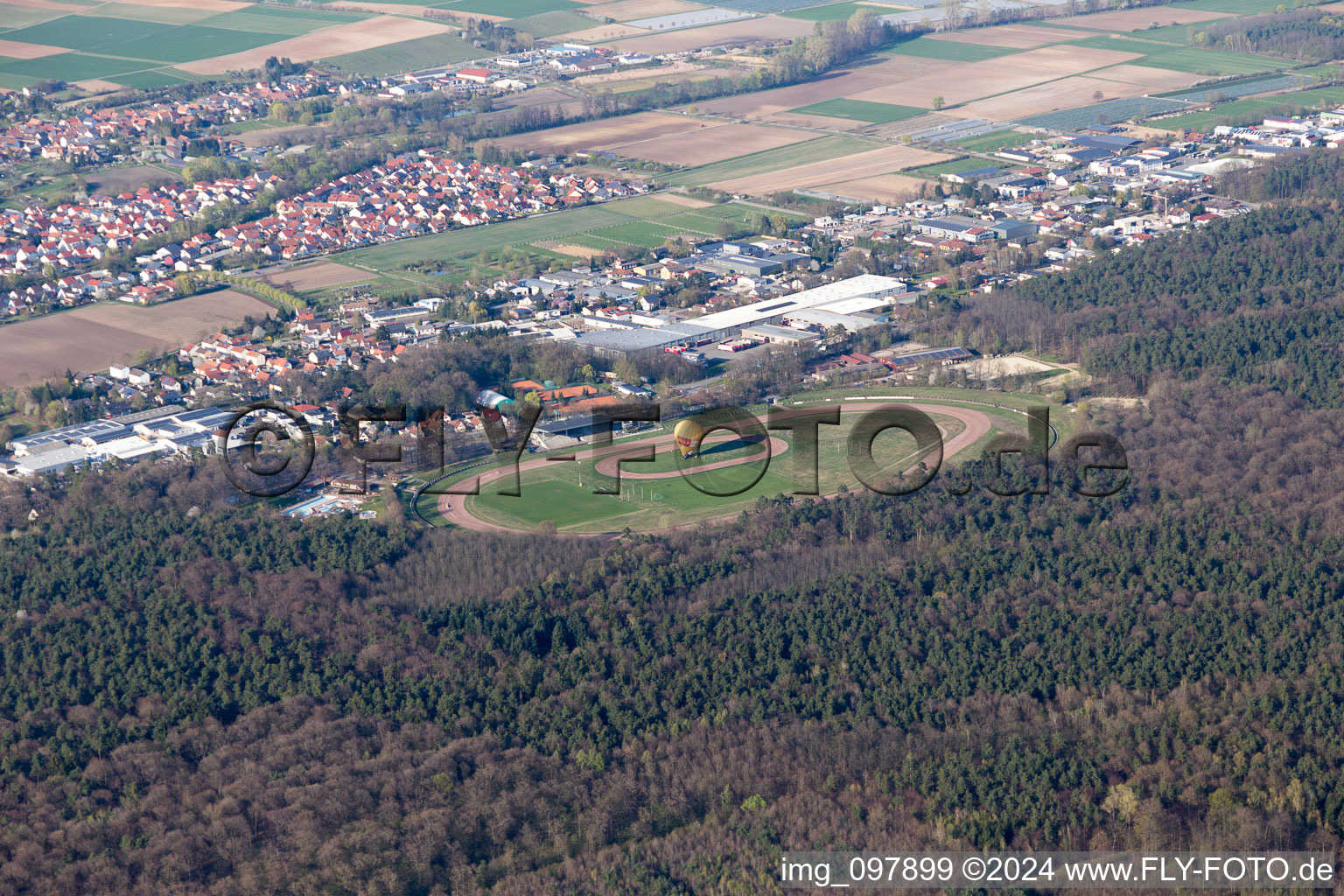 District Herxheim in Herxheim bei Landau in the state Rhineland-Palatinate, Germany from a drone