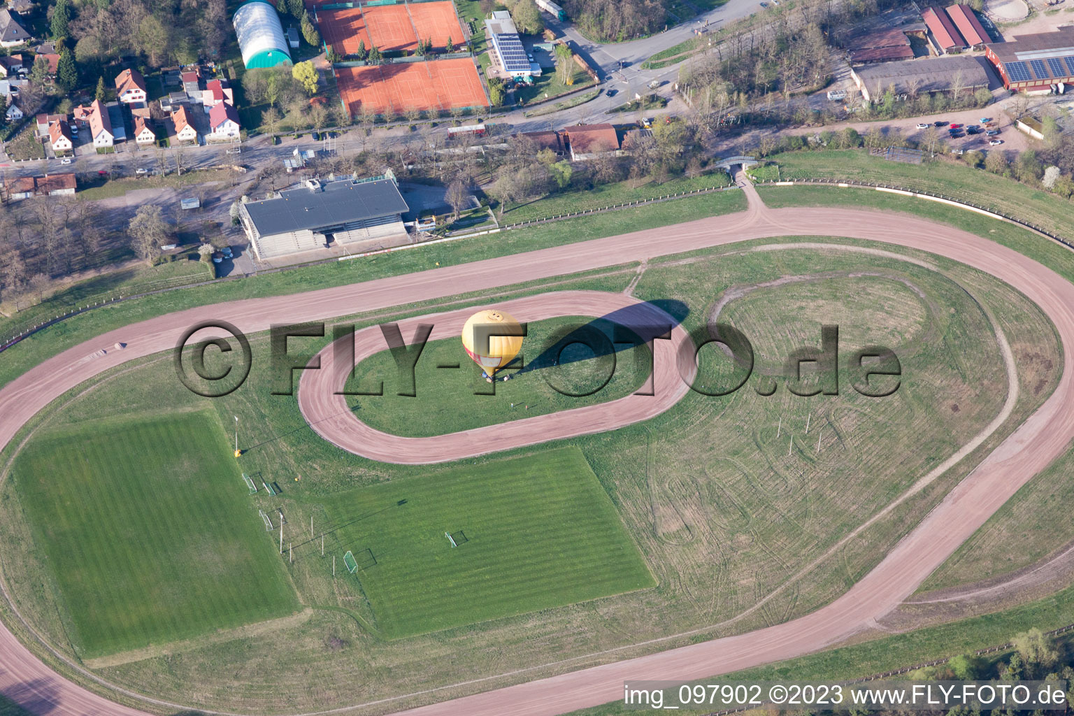 Aerial photograpy of District Herxheim in Herxheim bei Landau in the state Rhineland-Palatinate, Germany